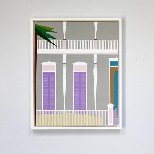 KEY WEST #51  Kaline Carter acrylic and flash vinyl paint on panel  20 x 16 in.