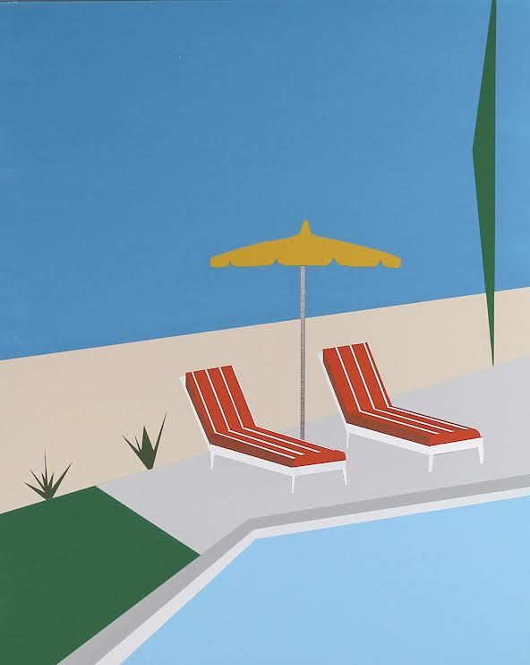 RELAX  Kaline Carter  acrylic and flashe vinyl paint on panel  20 x 16 in.