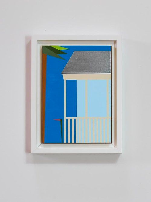 KEY WEST #80  Kaline Carter  acrylic and flash vinyl paint in panel   8.5 x 6.5 in.