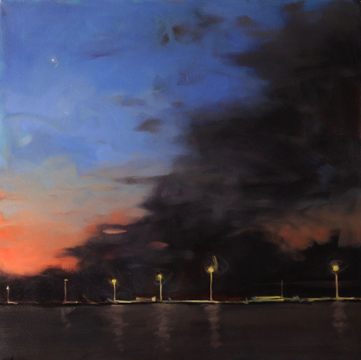  THE PIER  Sharon McGauley  oil on canvas  36 x 36 in.