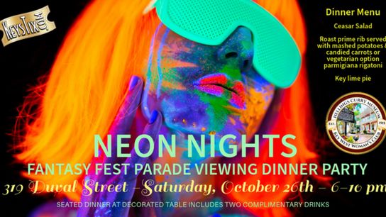 FANTASY FEST TICKETS - Exclusive Neon Nights Parade Viewing at Hellings Curry Museum  (Best of Key West)