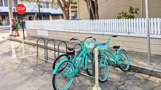 New Bicycle Parking Installed at Petronia and Whitehead Streets. Photo by Photo: Friends of Car Free Key West